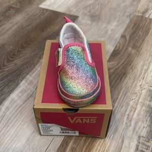 Vans Kids Multicolor Glitter Slip-On Sneakers